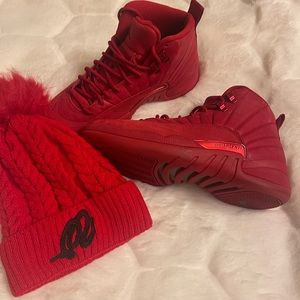 Red Pom Pom winter hats unisex